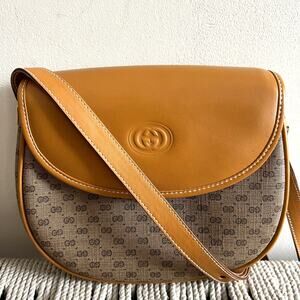 Gucci Tan and Brown Crossbody Bag